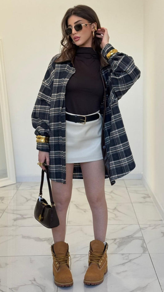 PANTA GONNA MINI PELLE