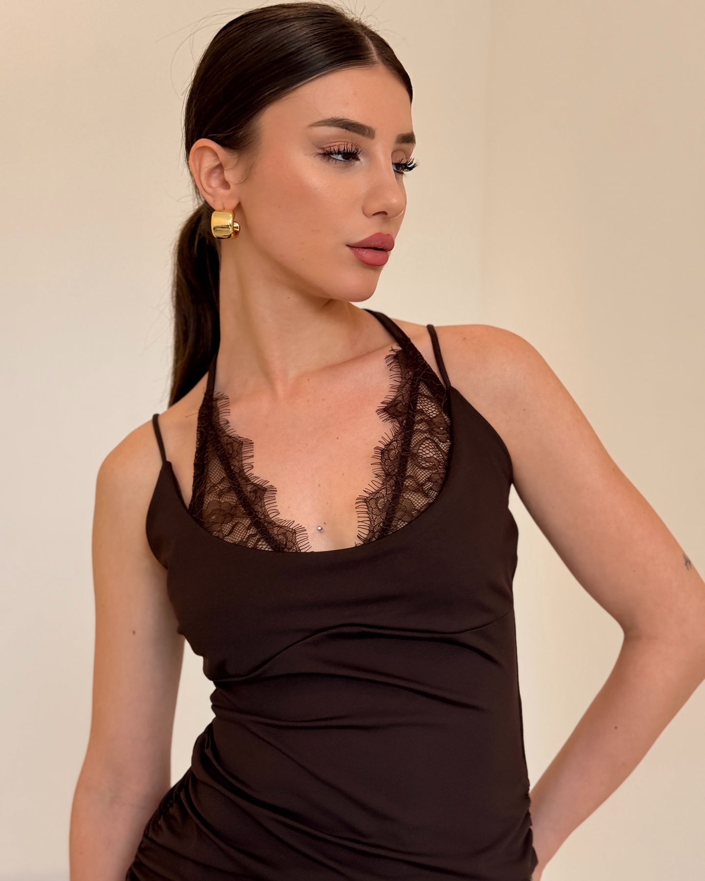 VESTITO BALI MARRONE