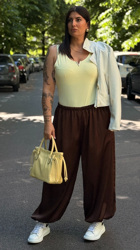 PANTA ALADIN CURVY MARRONE