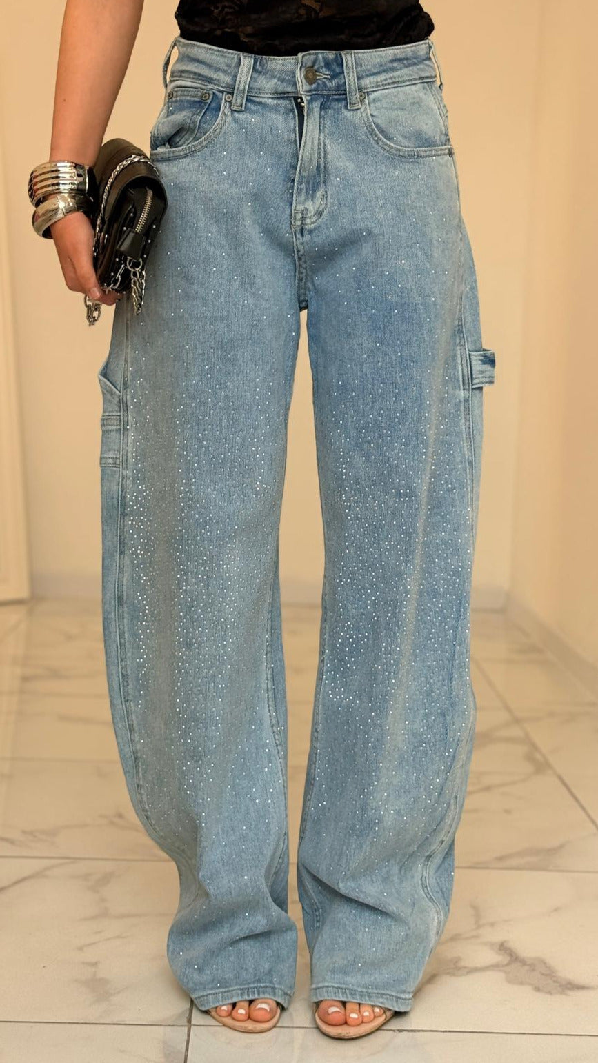 JEANS BAGGY SWAROVSKI
