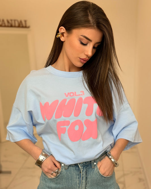 T-SHIRT FOX AZZURRA