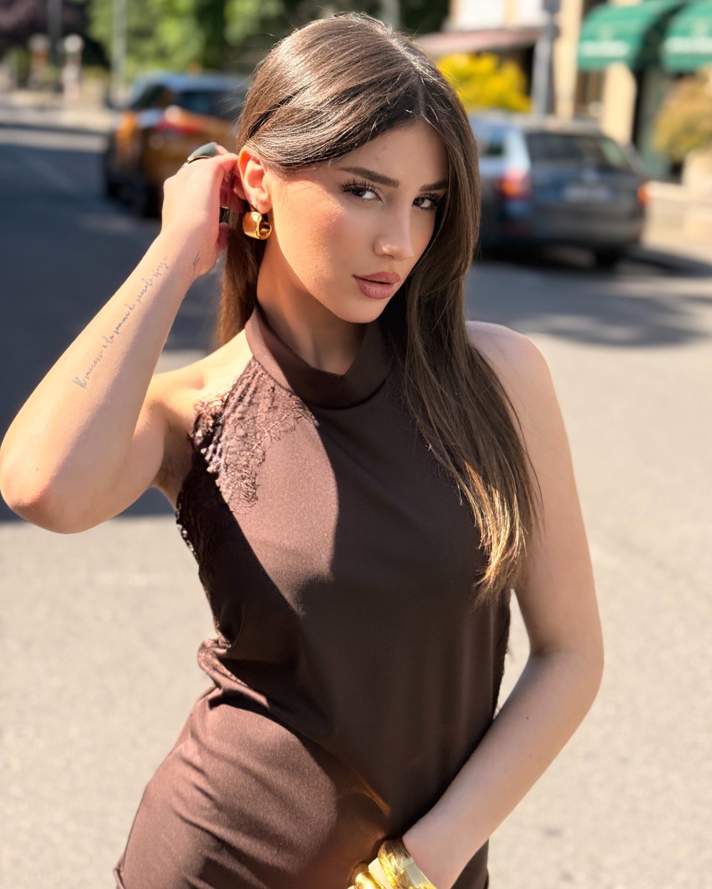 VESTITO GEMMA MARRONE