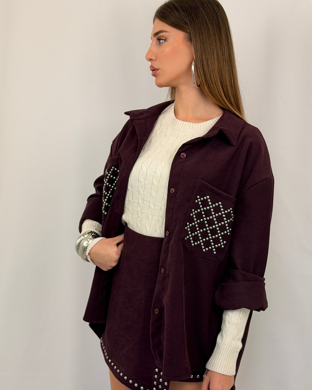CAMICIA ELY BORDEAUX