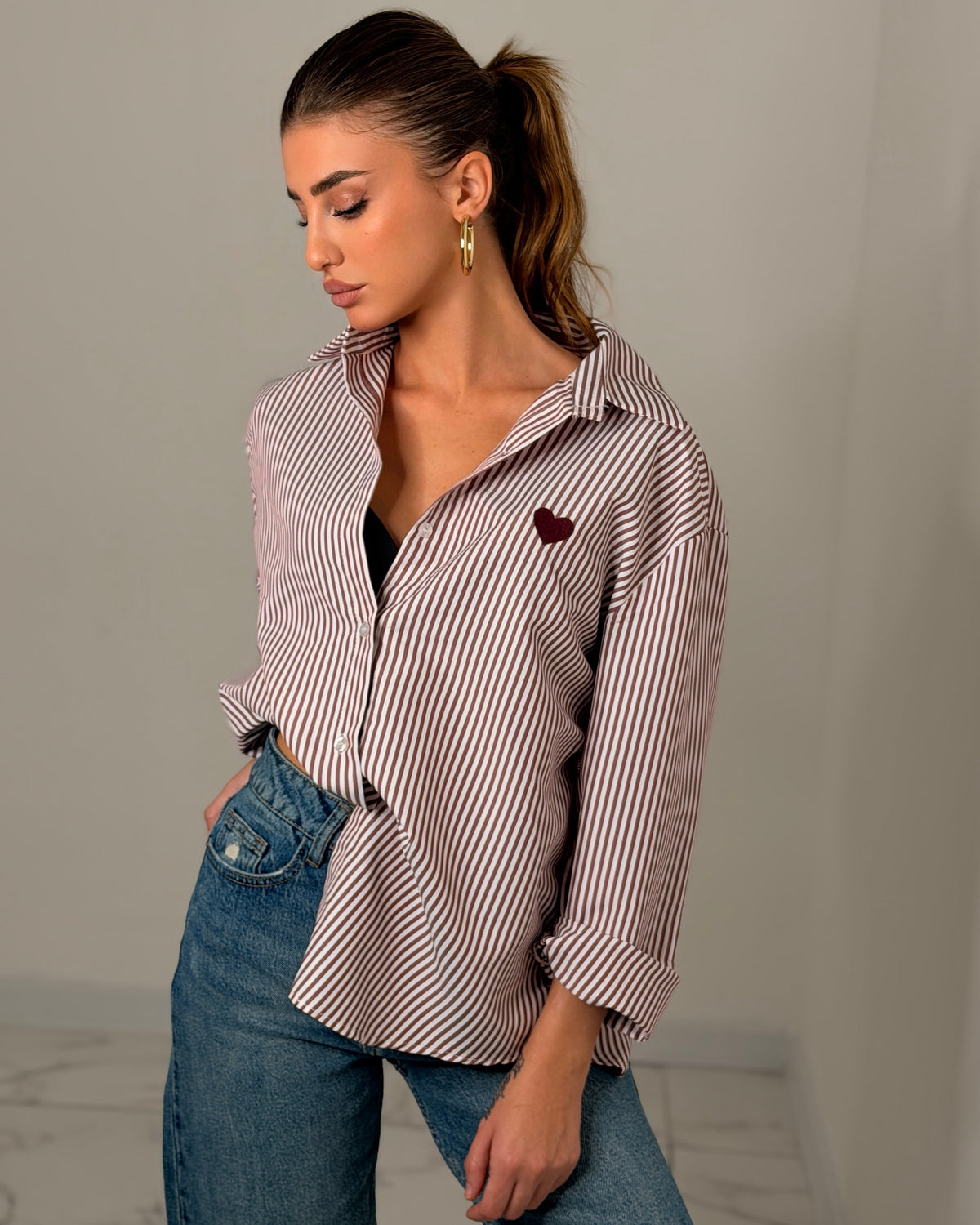CAMICIA LOVE BORDEAUX