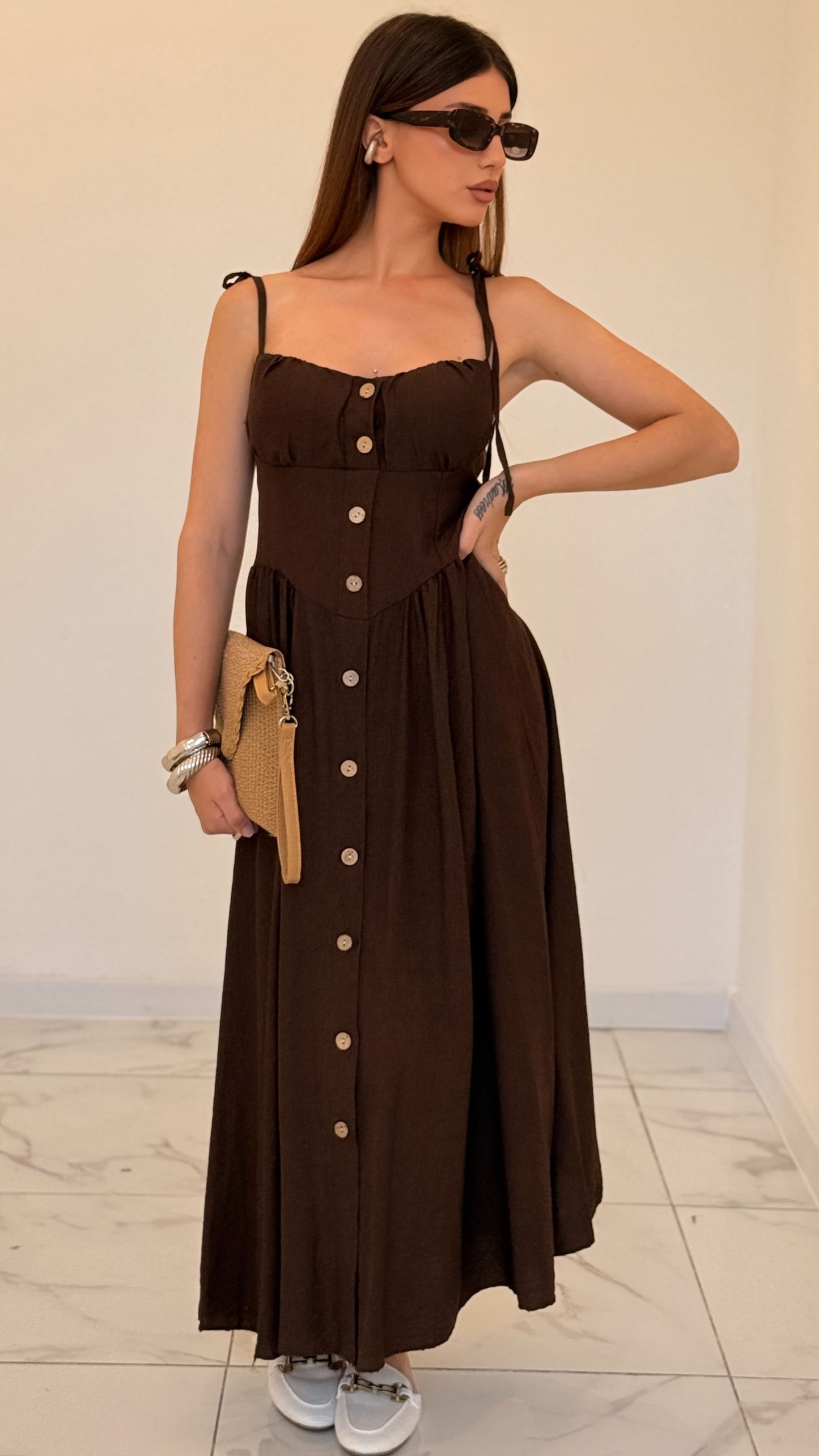 VESTITO BONNY MARRONE