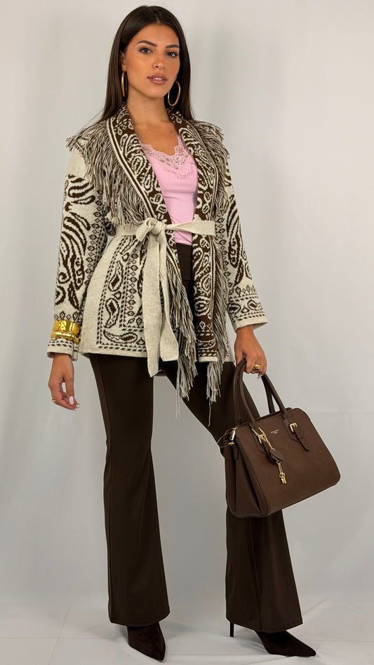 LEGGINS ZAMPA MARRONE