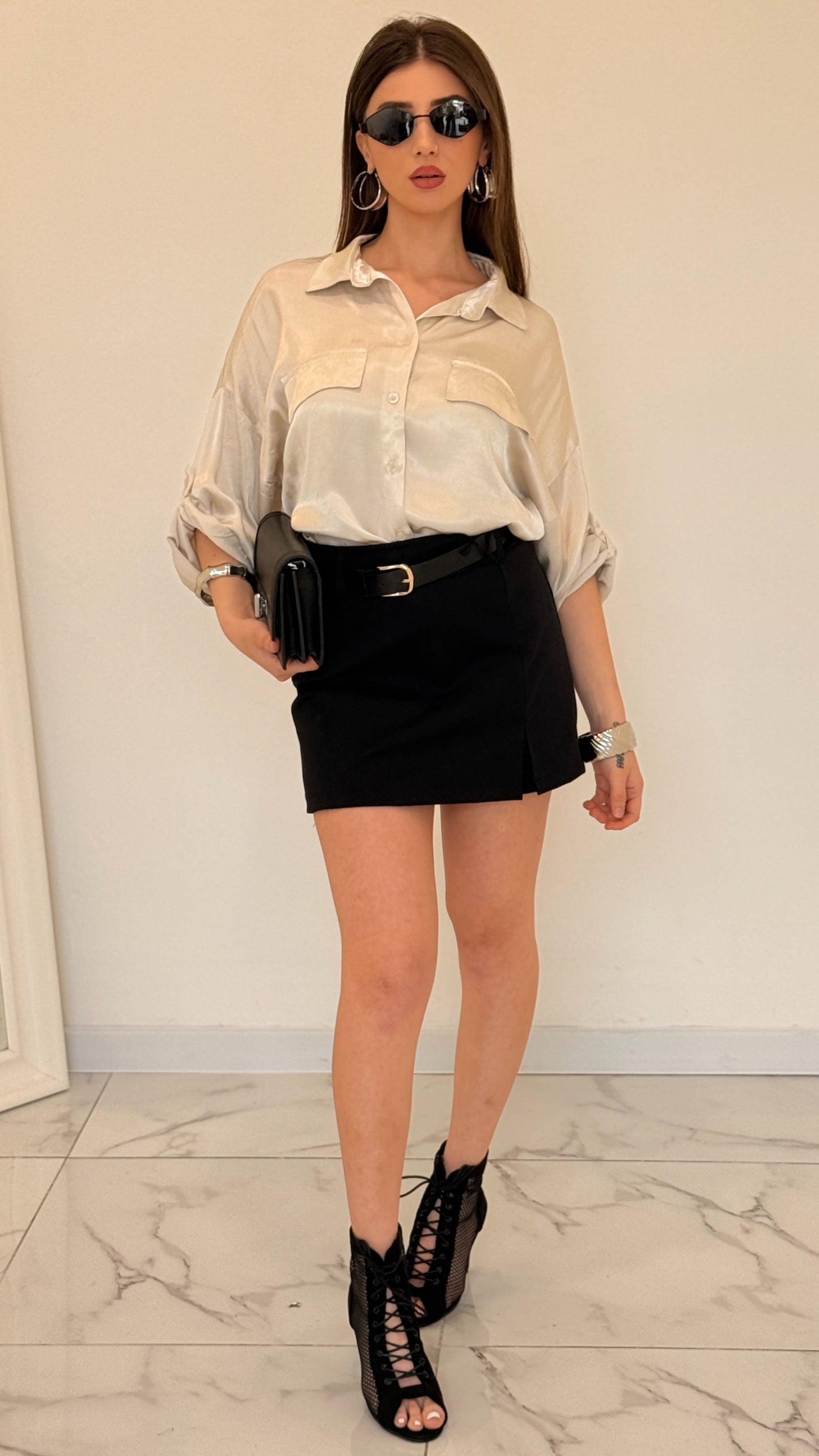 CAMICIA METAL BEIGE