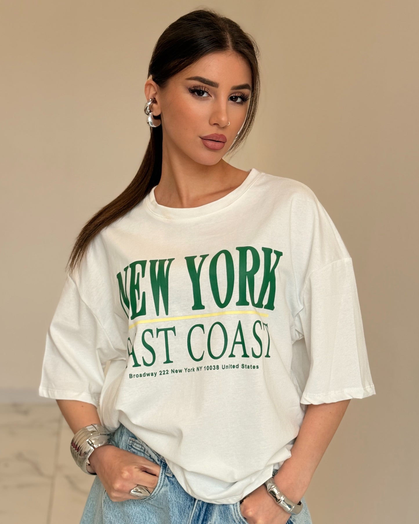T-SHIRT NEW YORK BIANCA