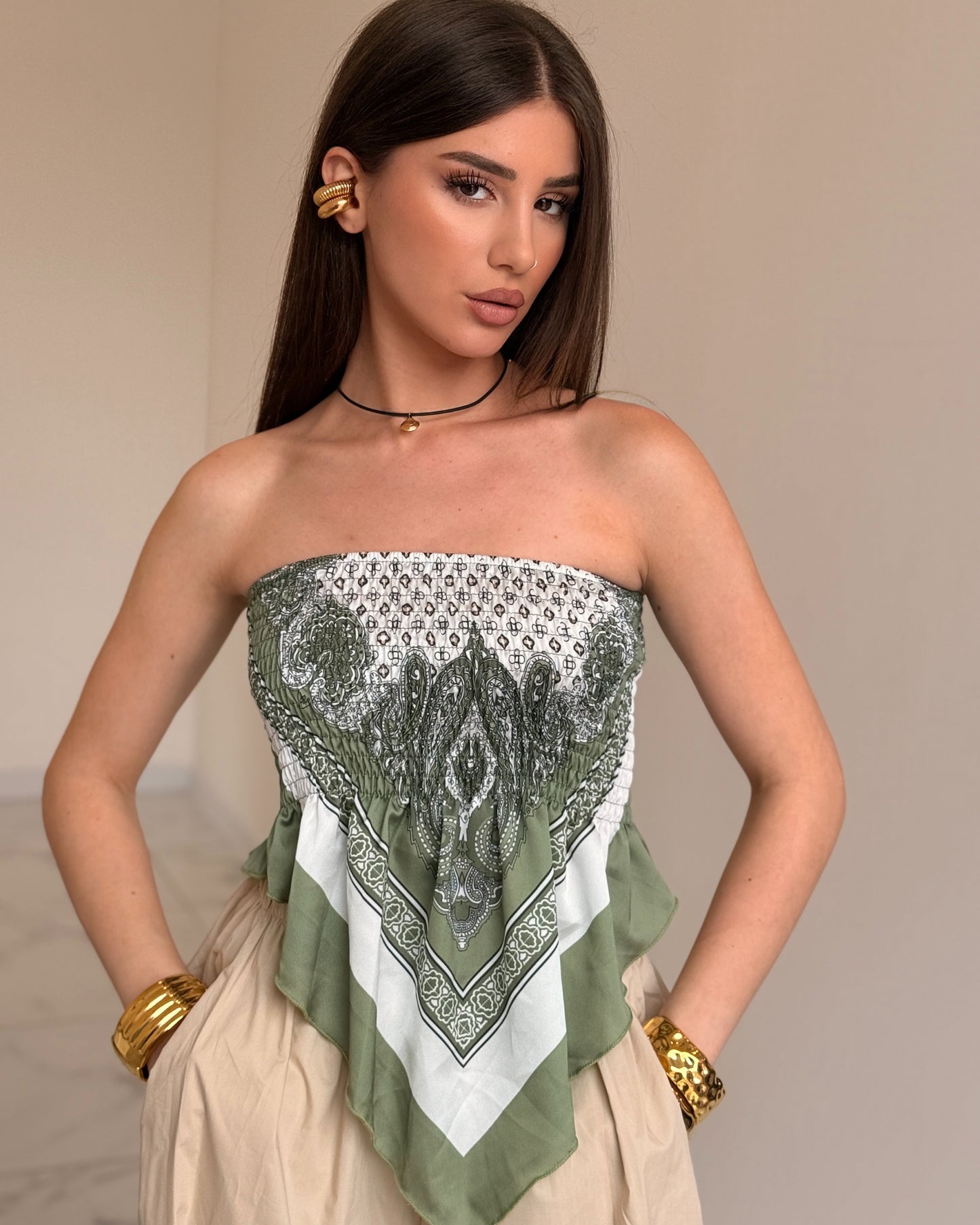 TOP BANDANA VERDE