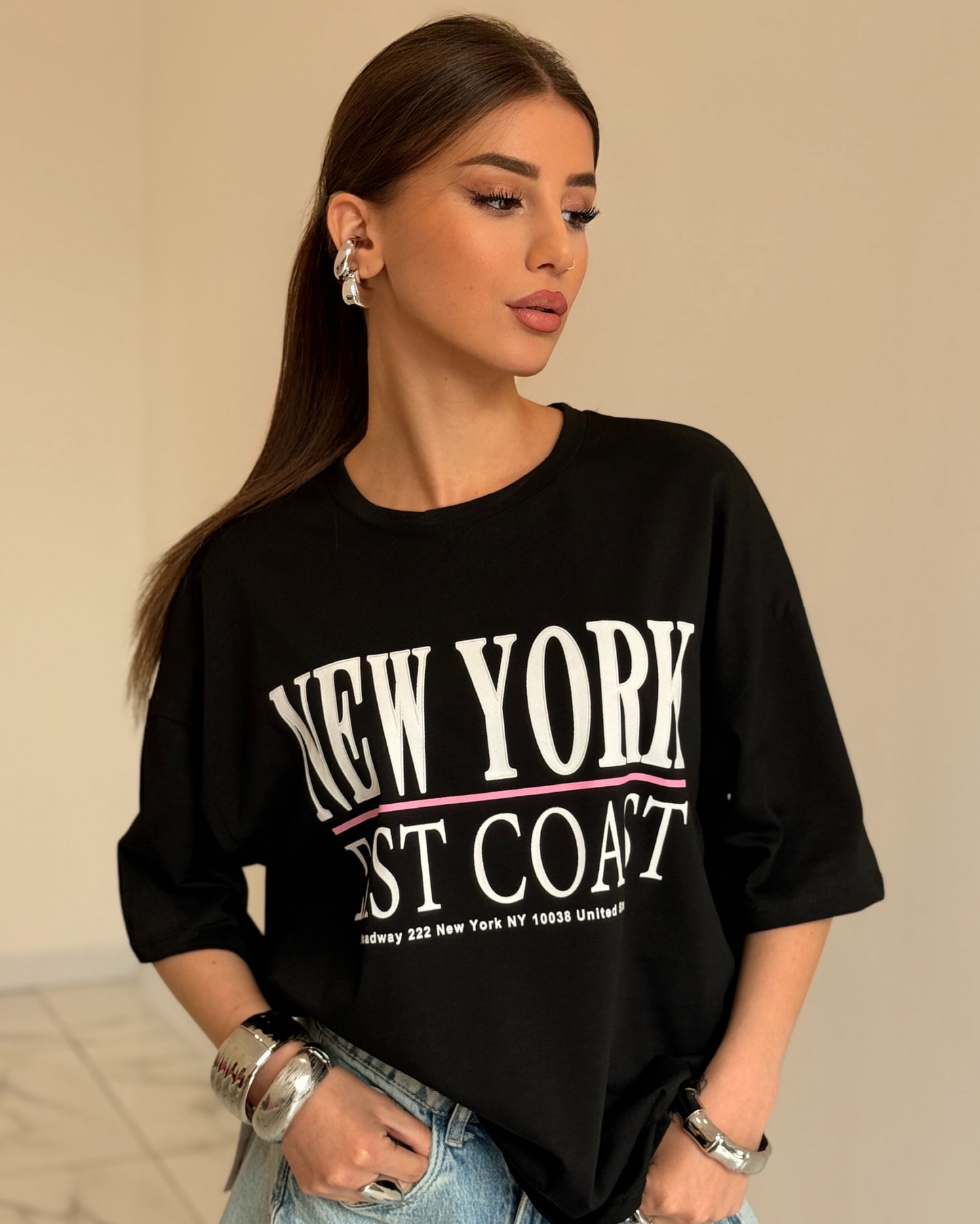 T-SHIRT NEW YORK NERA