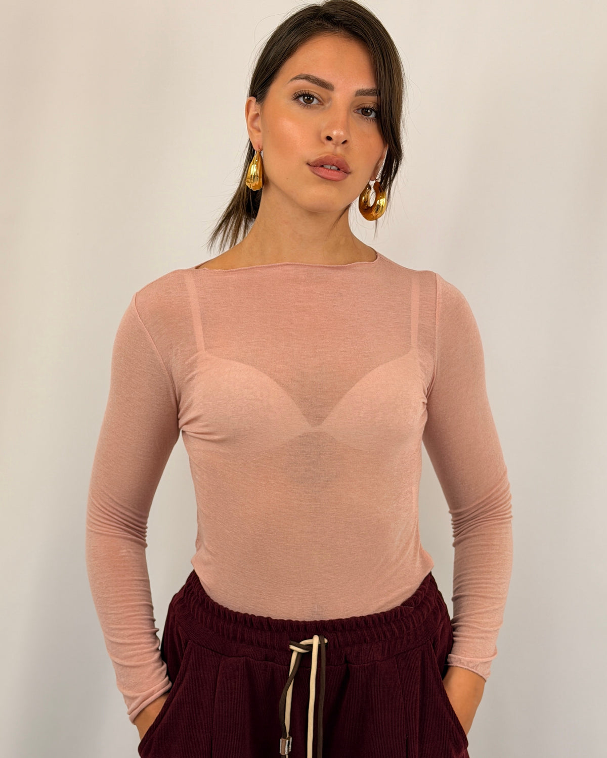 MAGLIA CASHMERE ROSA