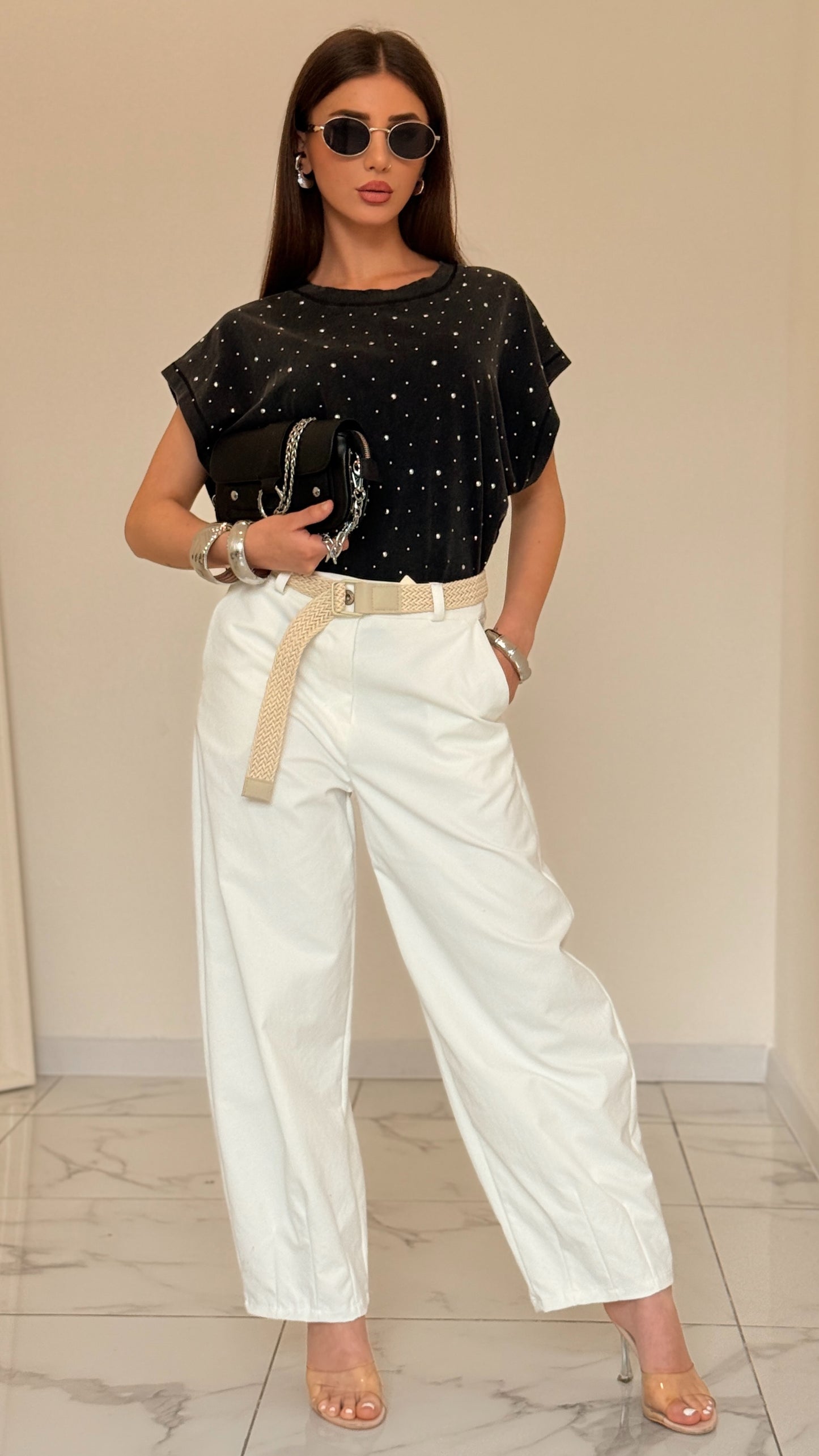 T-SHIRT SWAROVSKI GRIGIA