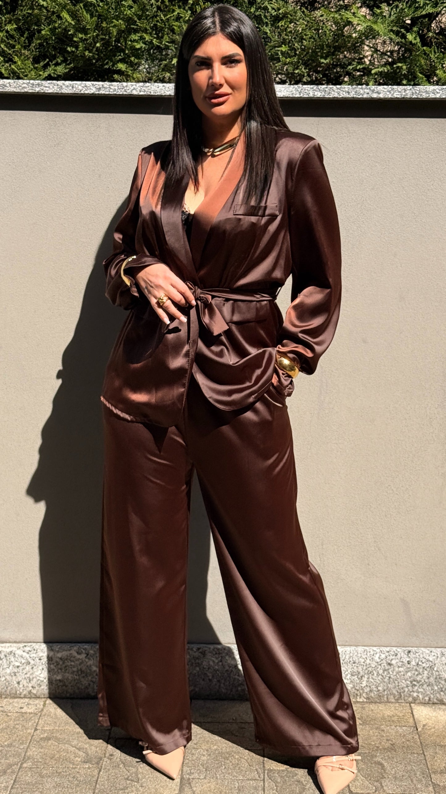 TAILLEUR CALLIOPE CURVY MARRONE