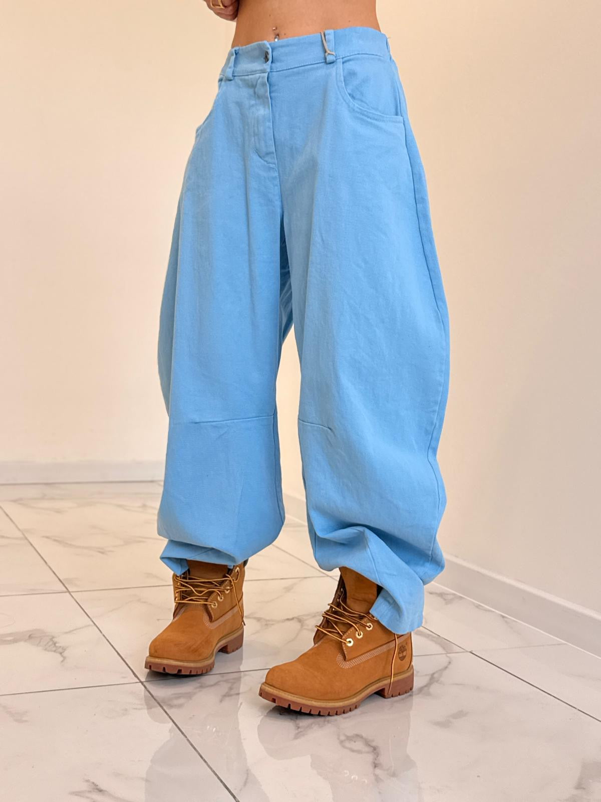 JEANS BAGGY AMIRA AZZURRO