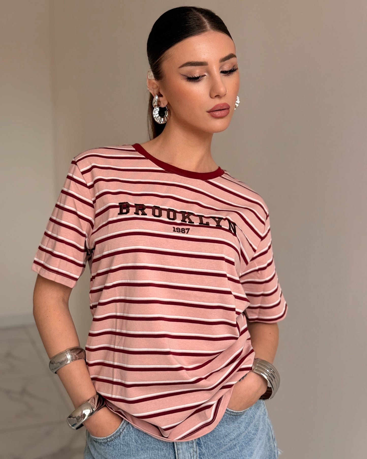 T-SHIRT BROOKLYN ROSA