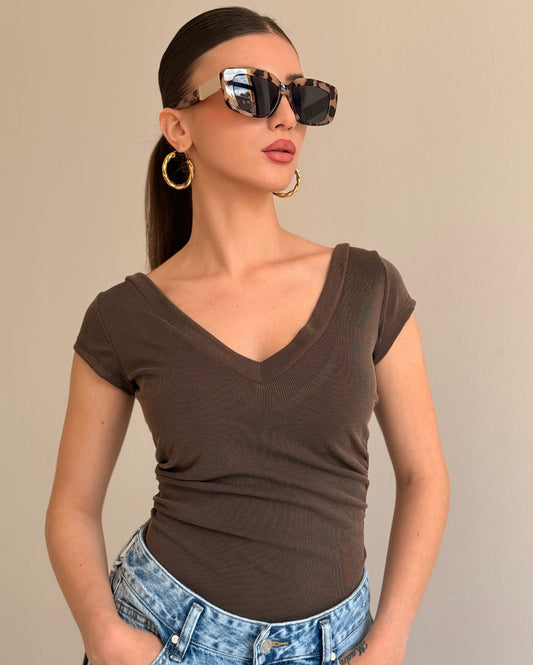 T-SHIRT VENICE MARRONE