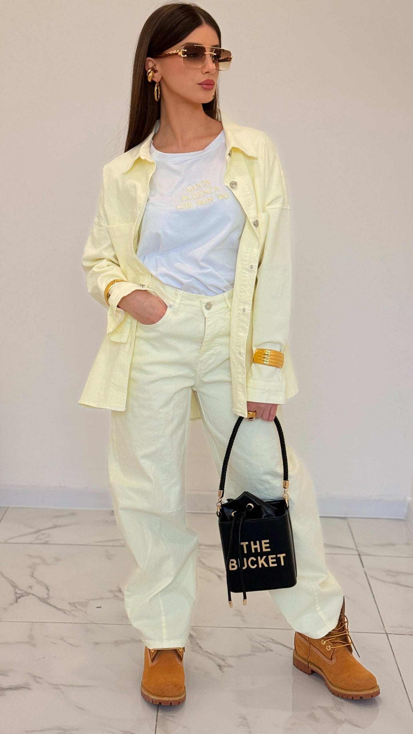 JEANS BAGGY VICKY GIALLO