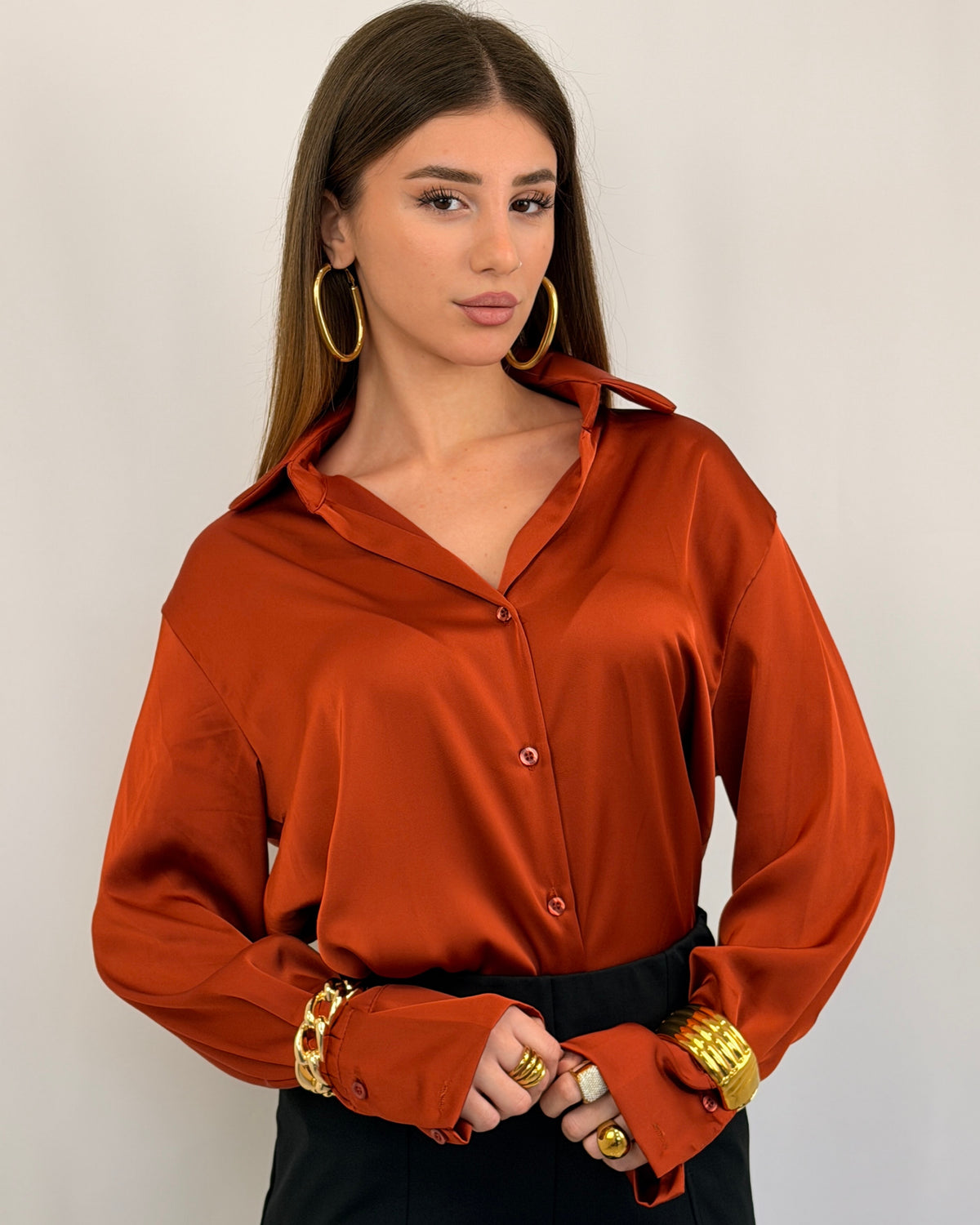 CAMICIA LIDIA MATTONE