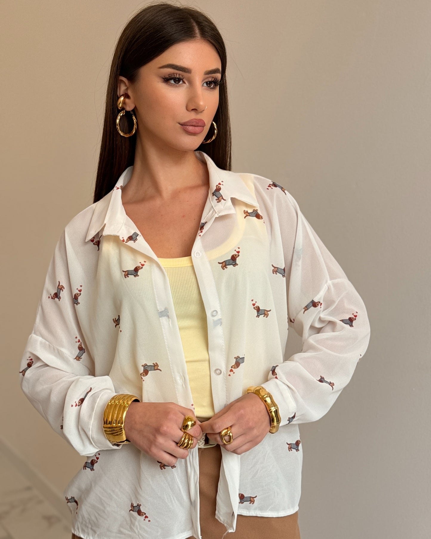 CAMICIA TRASPARENT BASSOTTI