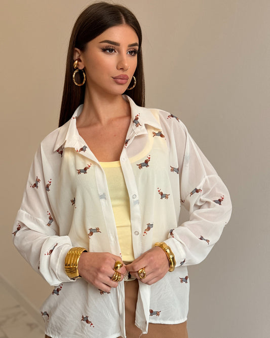 CAMICIA TRASPARENT BASSOTTI