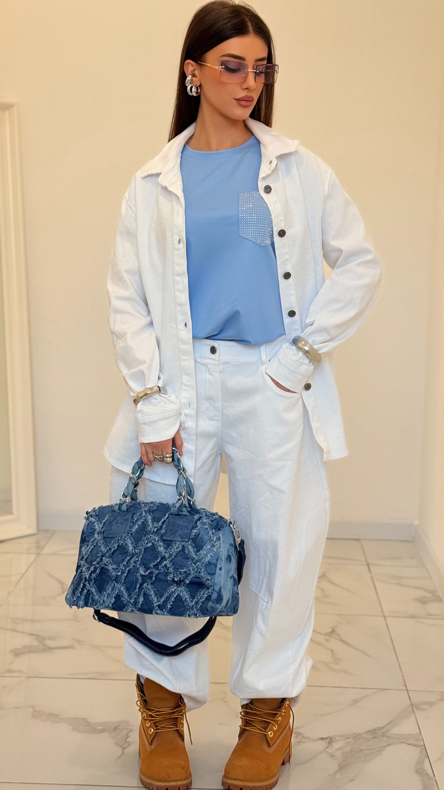 CAMICIA DENIM VICKY BIANCA