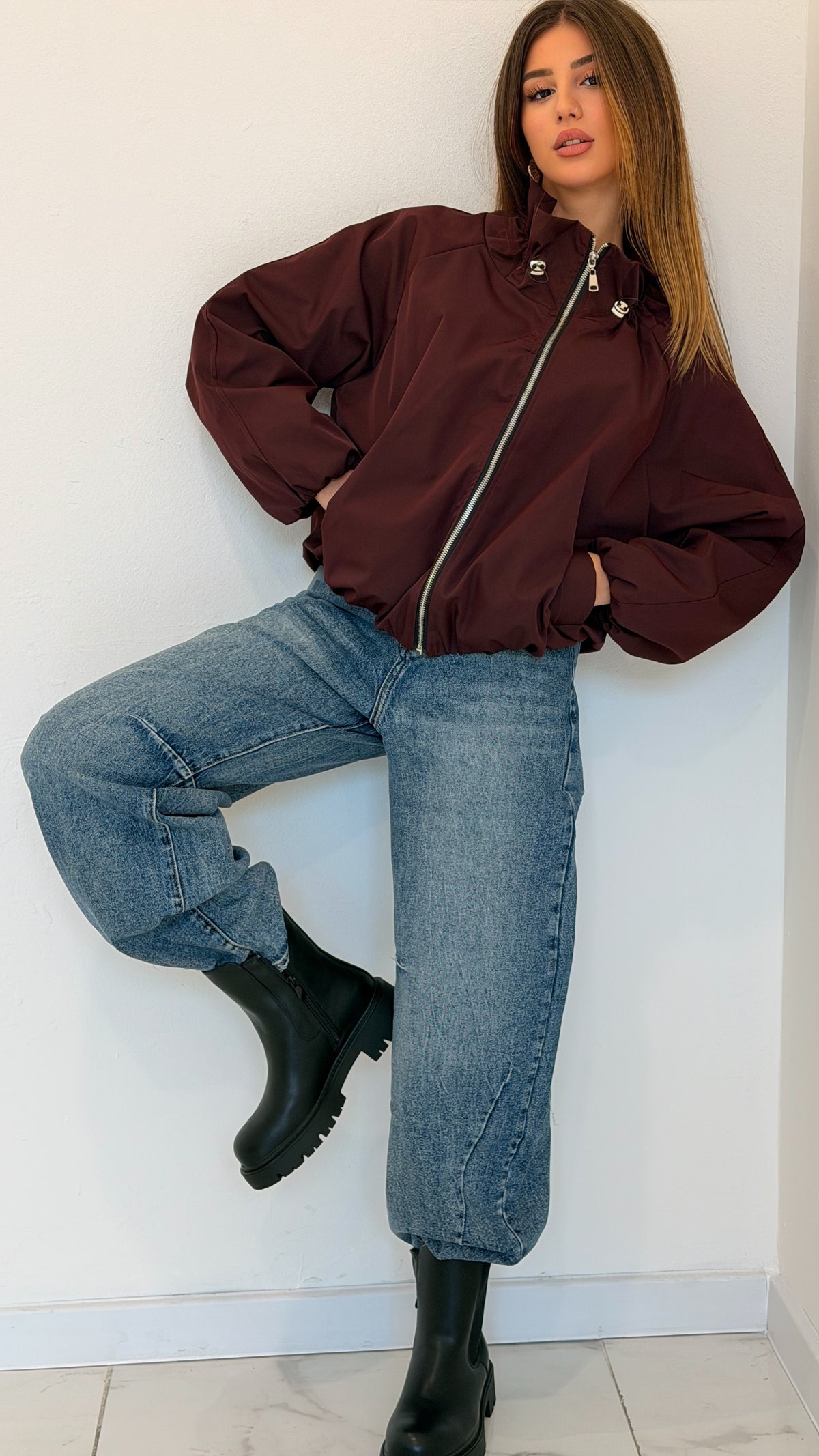 BOMBER ELETTRA BORDEAUX