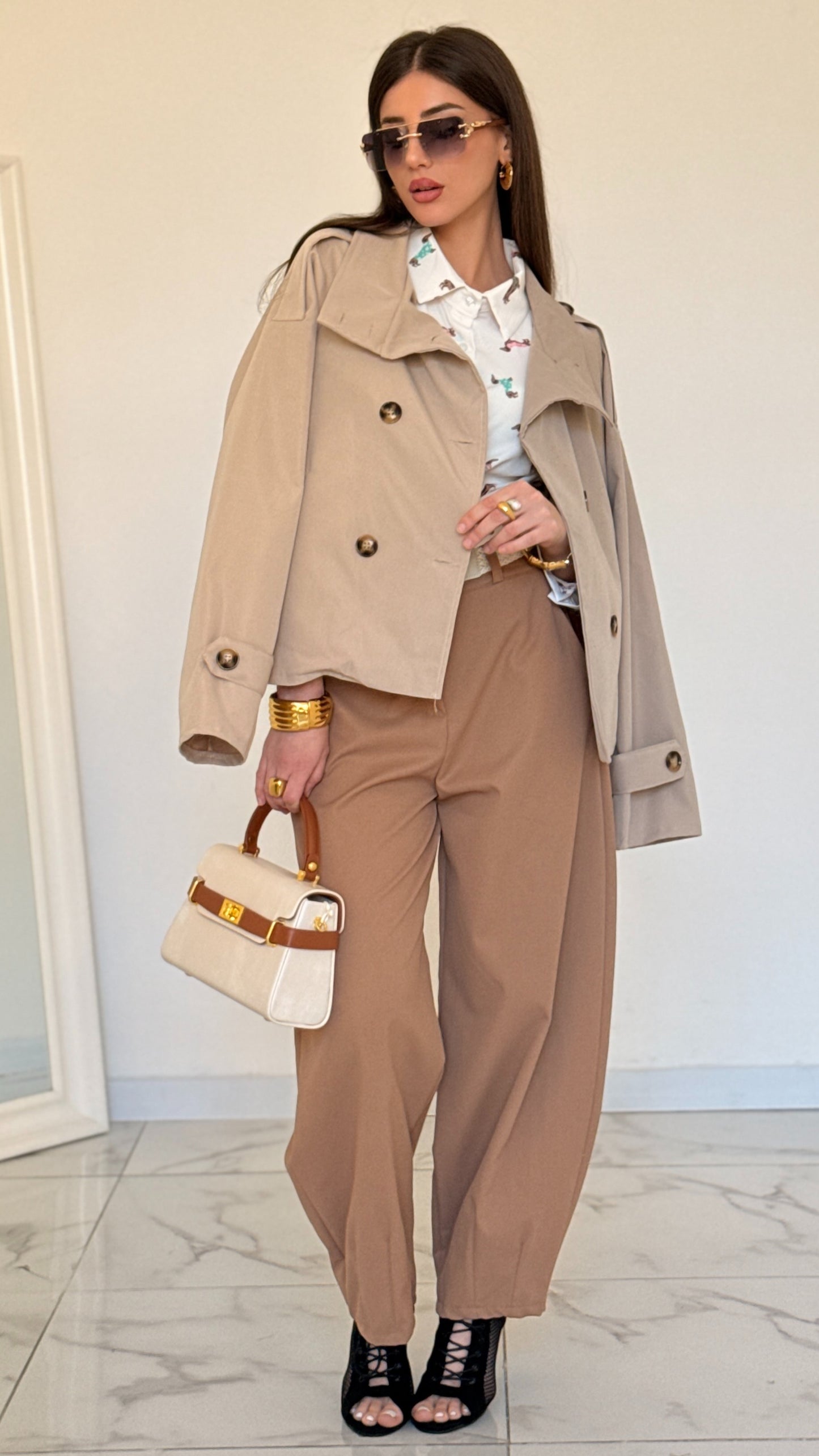 TRENCH CORTO SELENE BEIGE