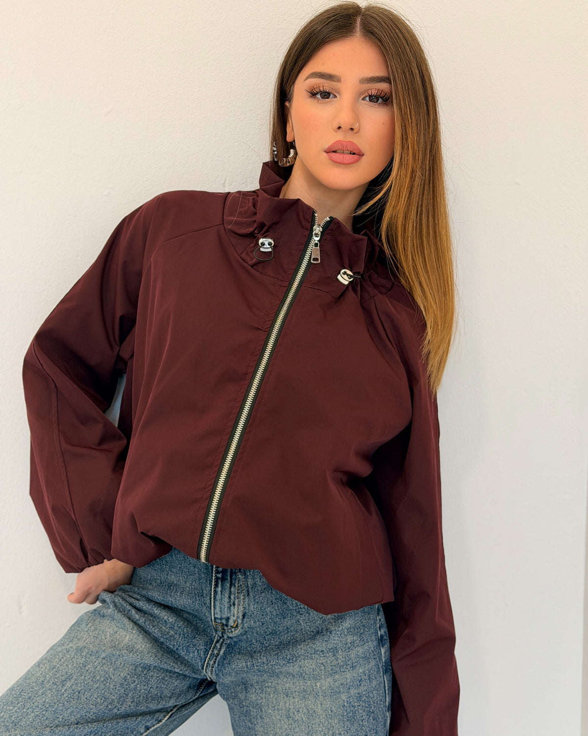 BOMBER ELETTRA BORDEAUX
