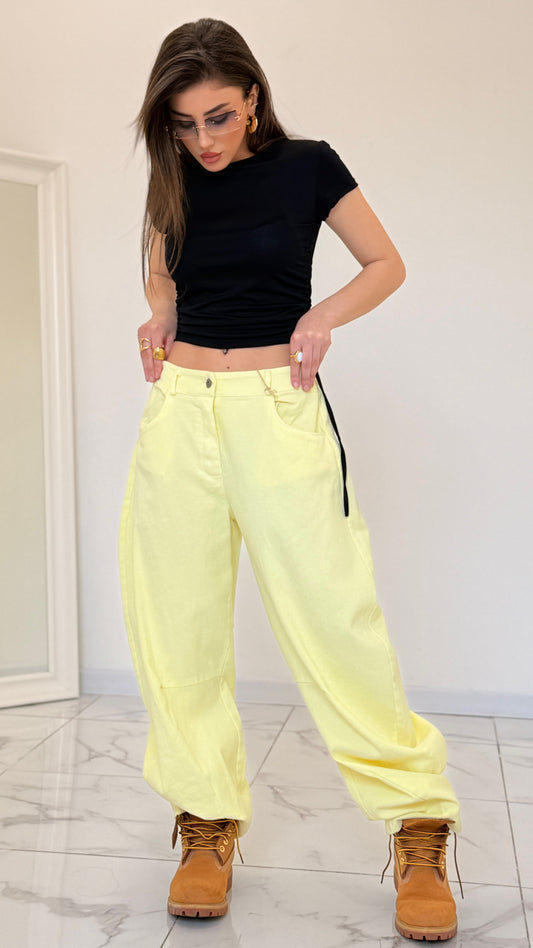 JEANS BAGGY AMIRA GIALLO