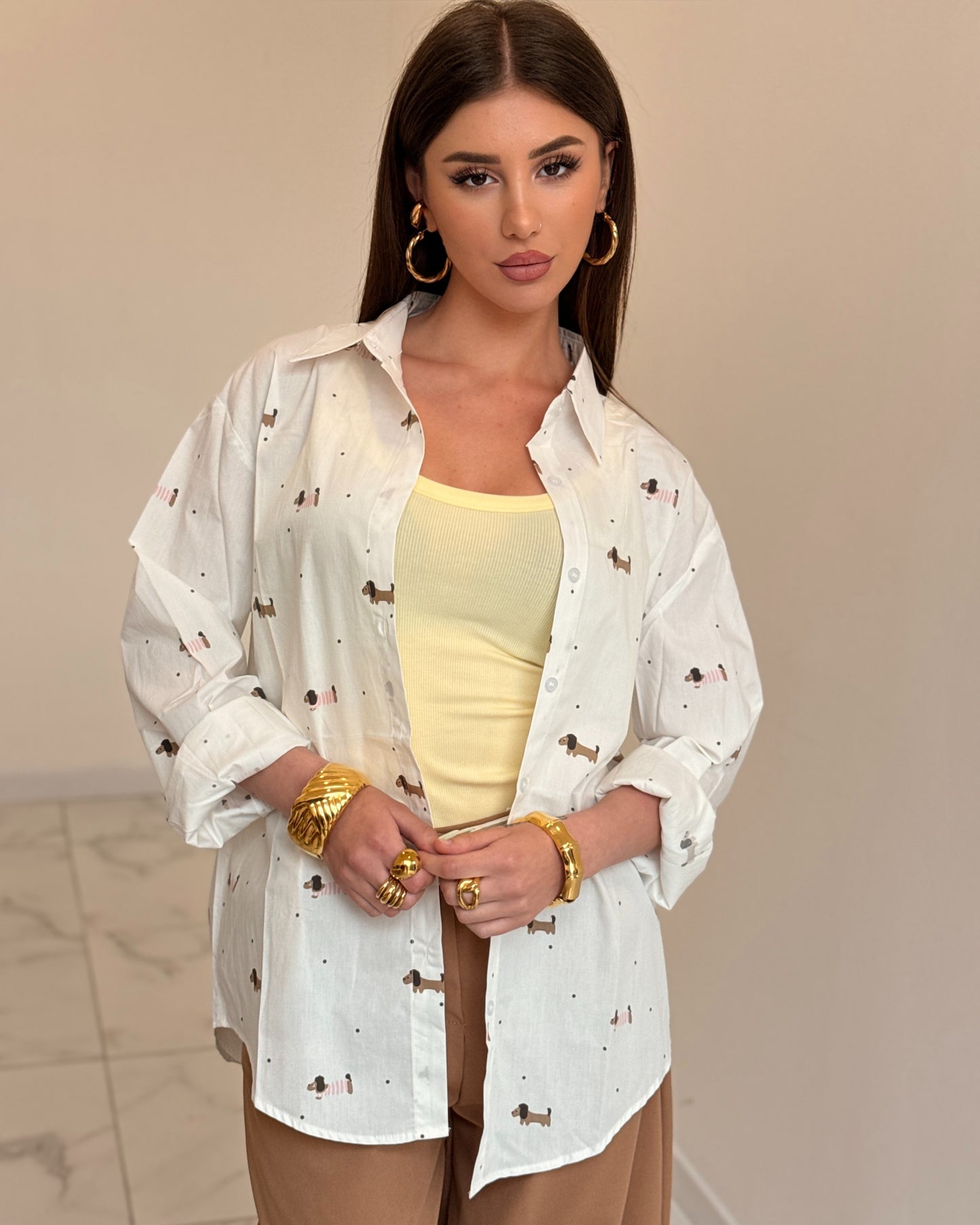 CAMICIA BASSOTTI ROSA
