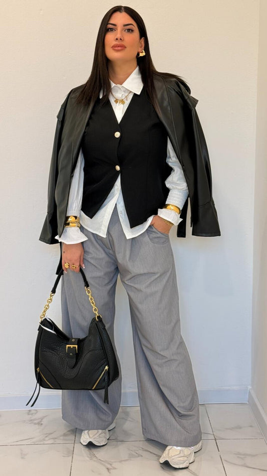 PANTALONI ALICE GRIGIO CURVY