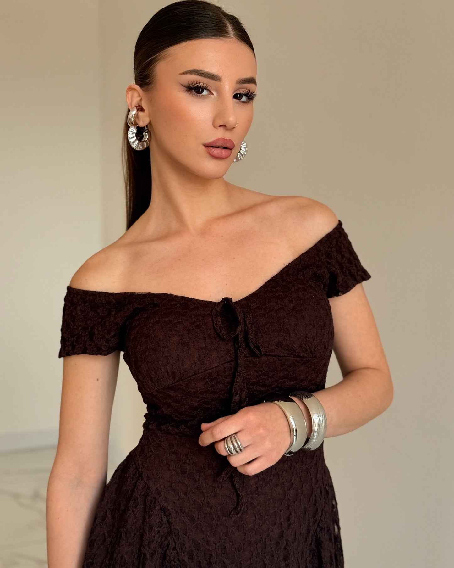 VESTITO GIULIA MARRONE