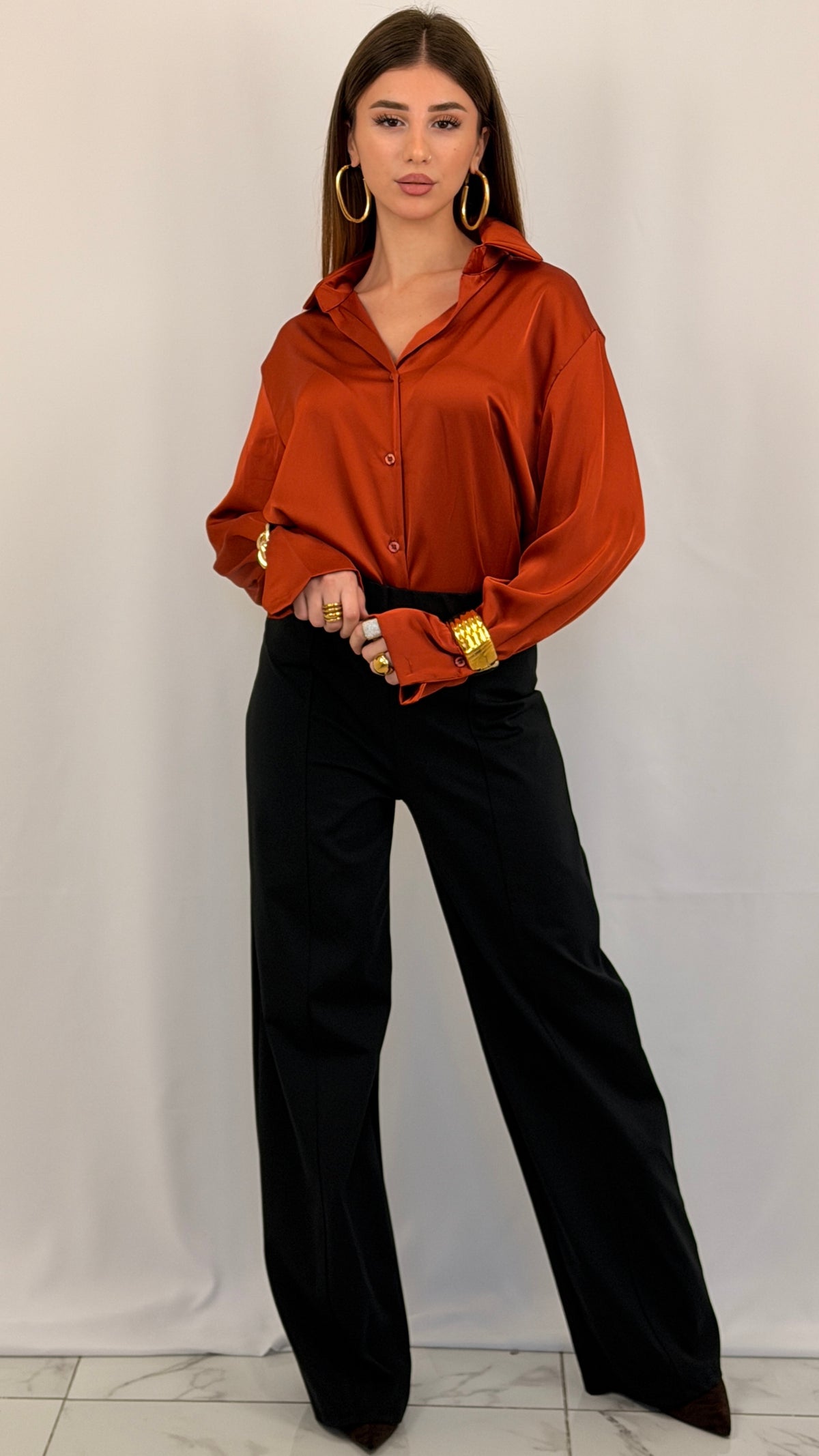CAMICIA LIDIA MATTONE