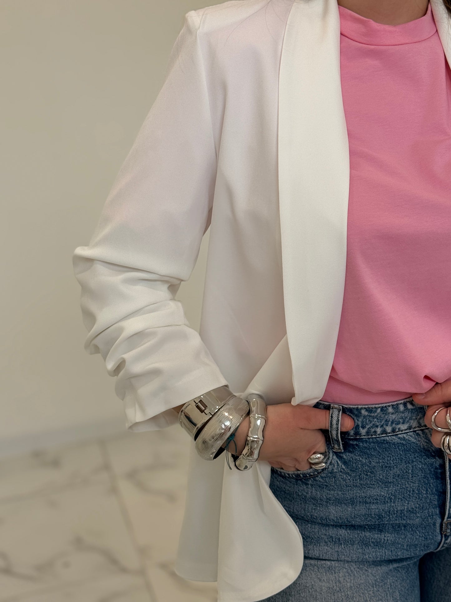 BLAZER BASIC BIANCO