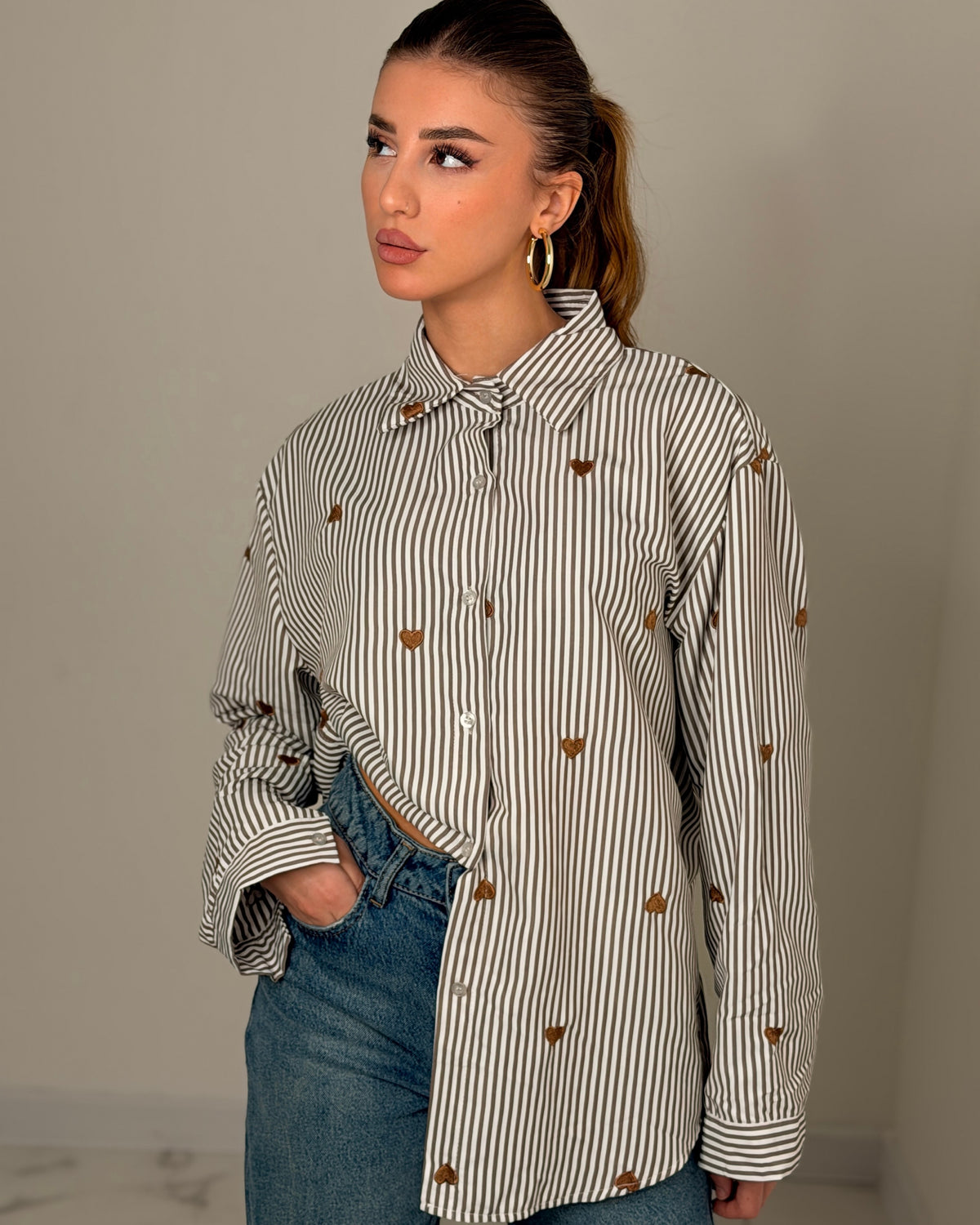 CAMICIA TAYDA MARRONE