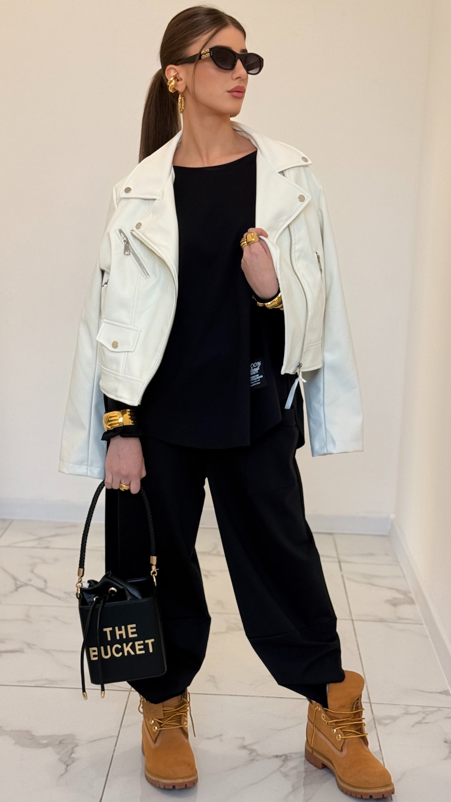 GIACCA PELLE KELLY BIANCA