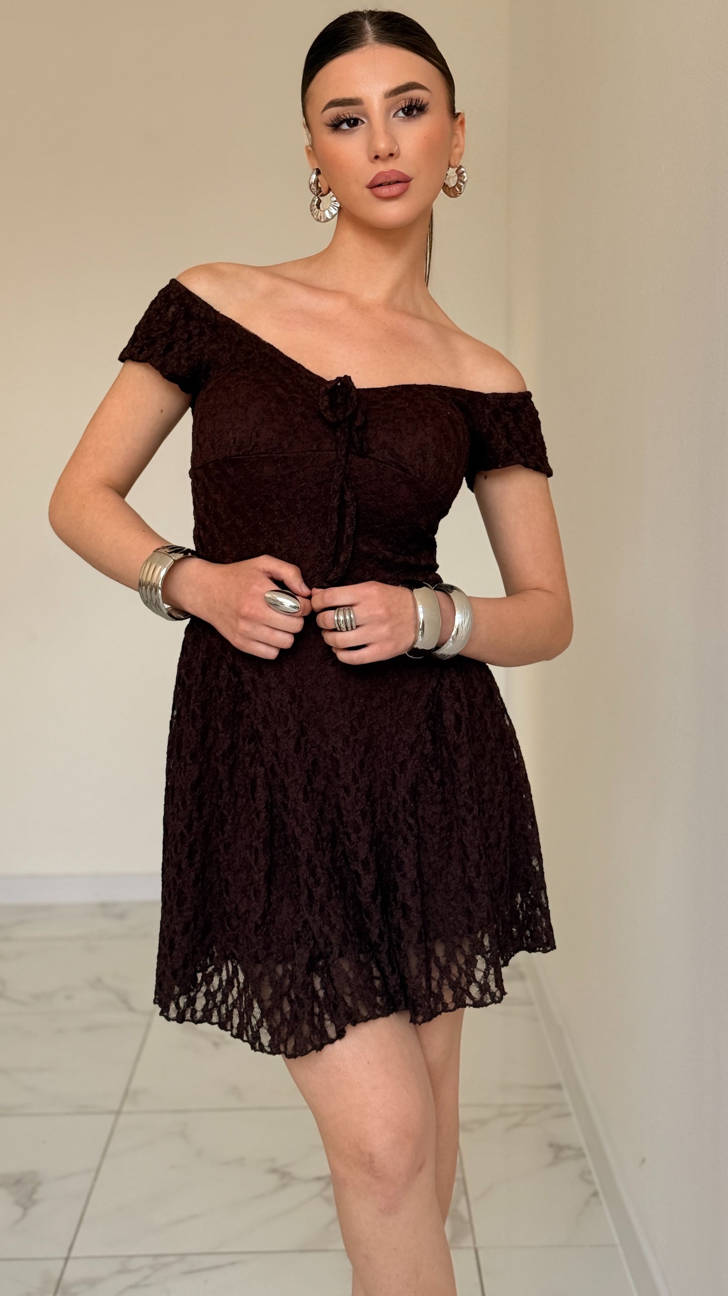 VESTITO GIULIA MARRONE