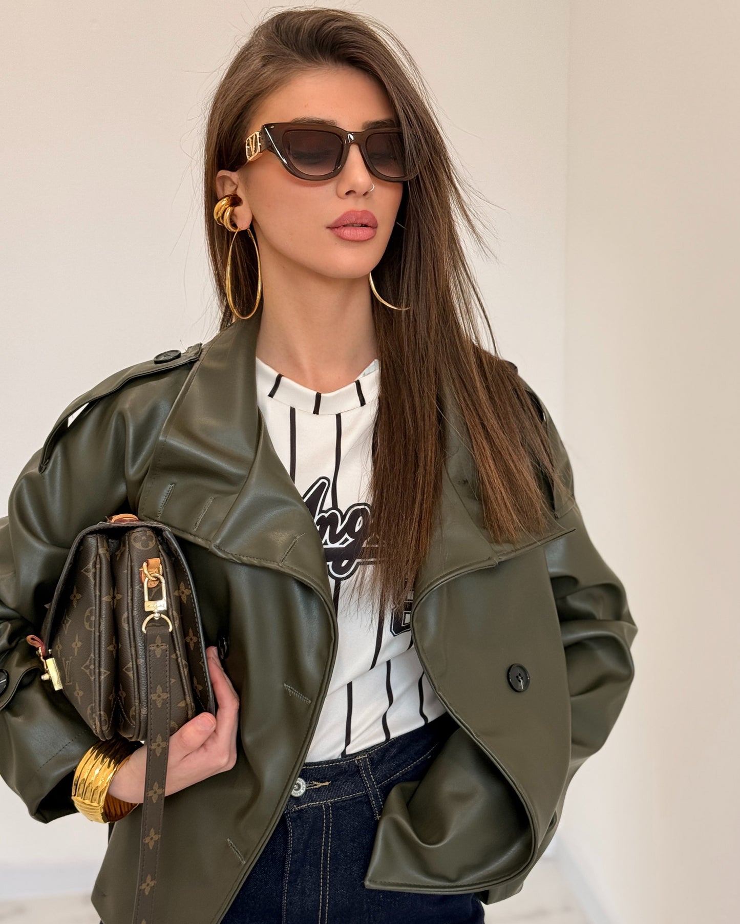 GIACCA PELLE MISSY VERDE