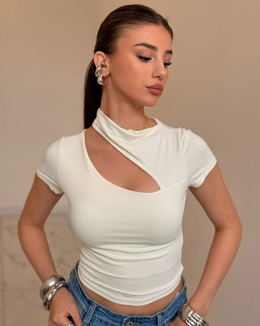 T-SHIRT MAVY BIANCO