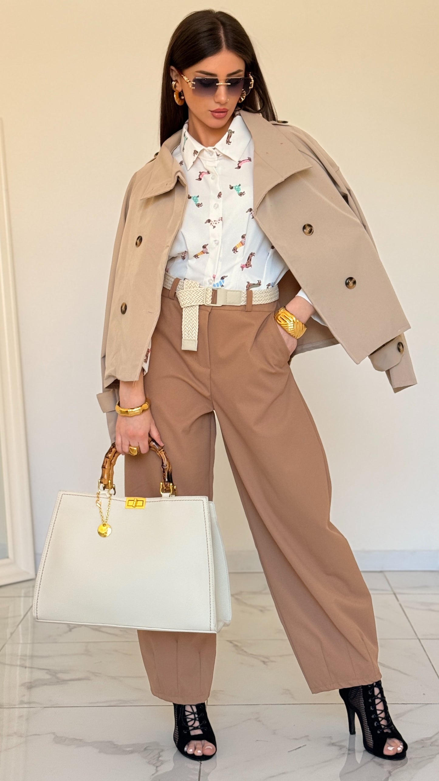 TRENCH CORTO SELENE BEIGE