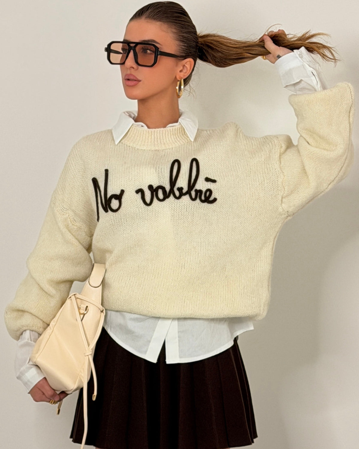 PULL NO VABBÈ BEIGE