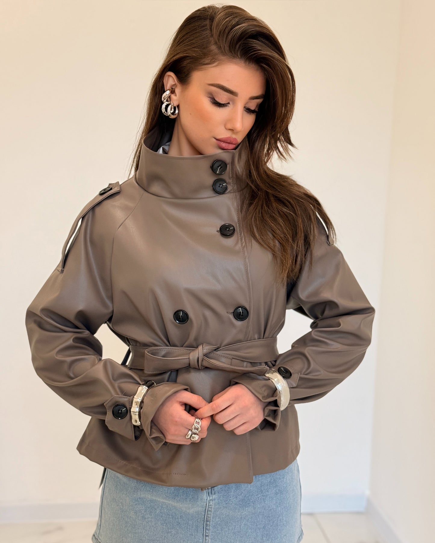 GIACCA PELLE MISSY TORTORA