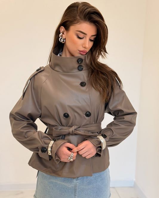 GIACCA PELLE MISSY TORTORA