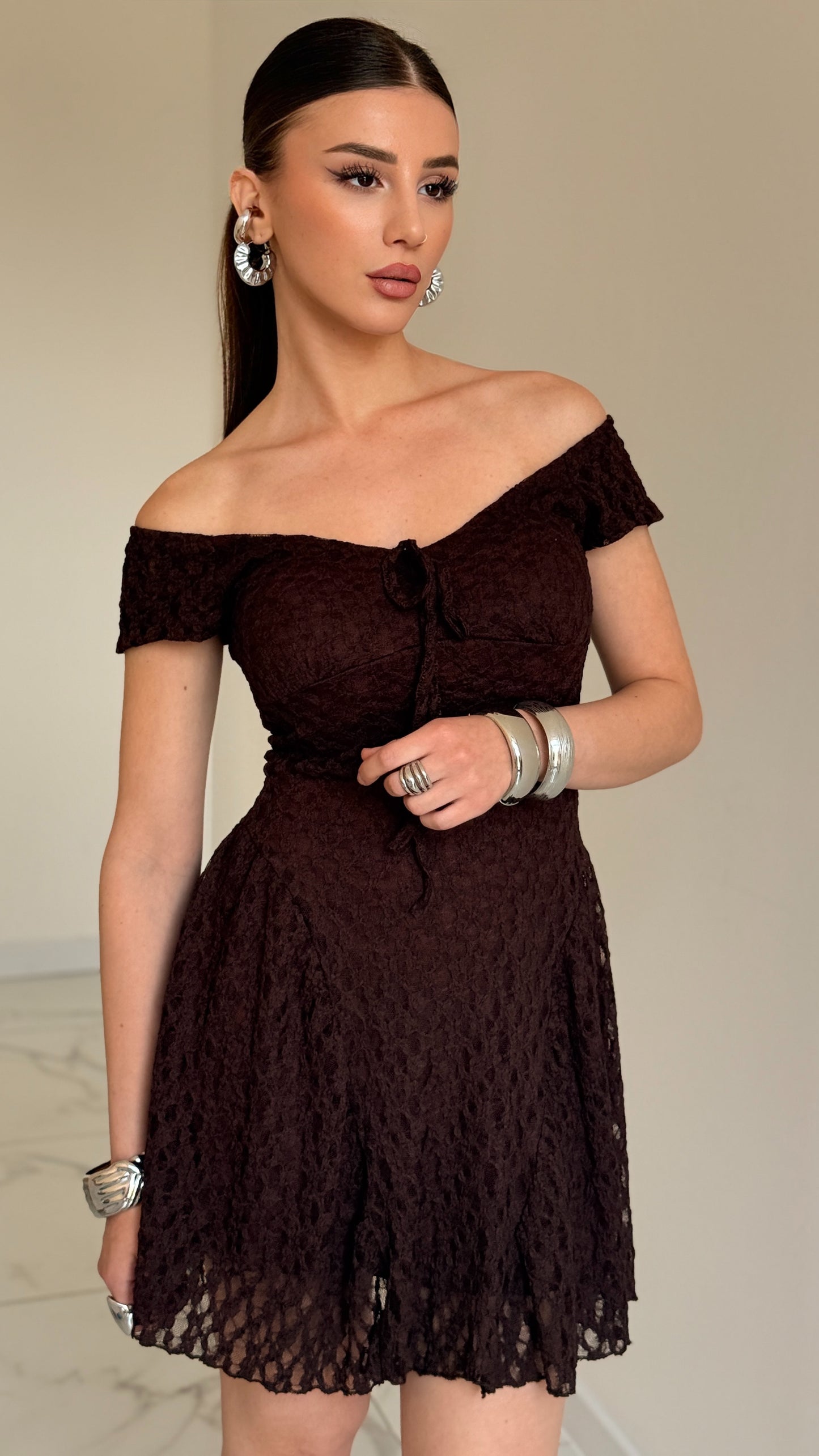 VESTITO GIULIA MARRONE