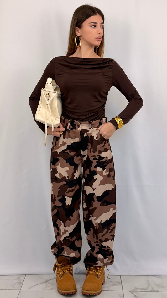 PANTA MILITARI BEIGE