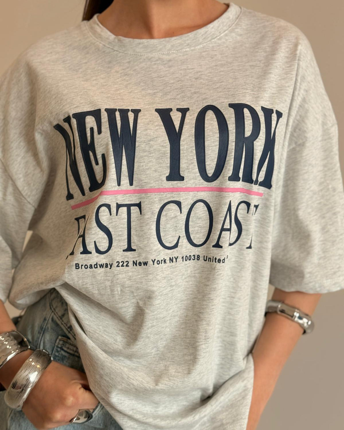 T-SHIRT NEW YORK GRIGIA