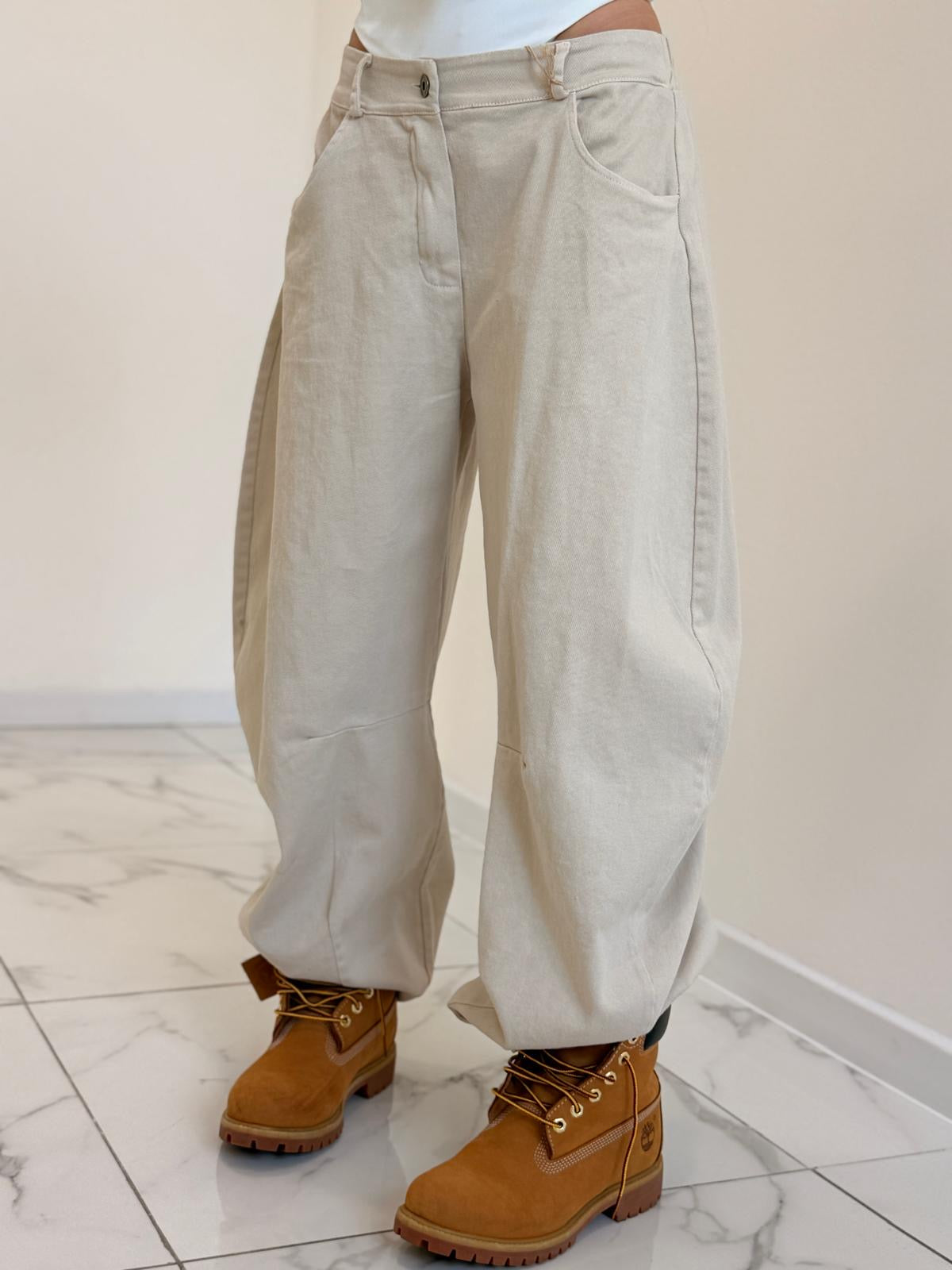 JEANS BAGGY AMIRA BEIGE