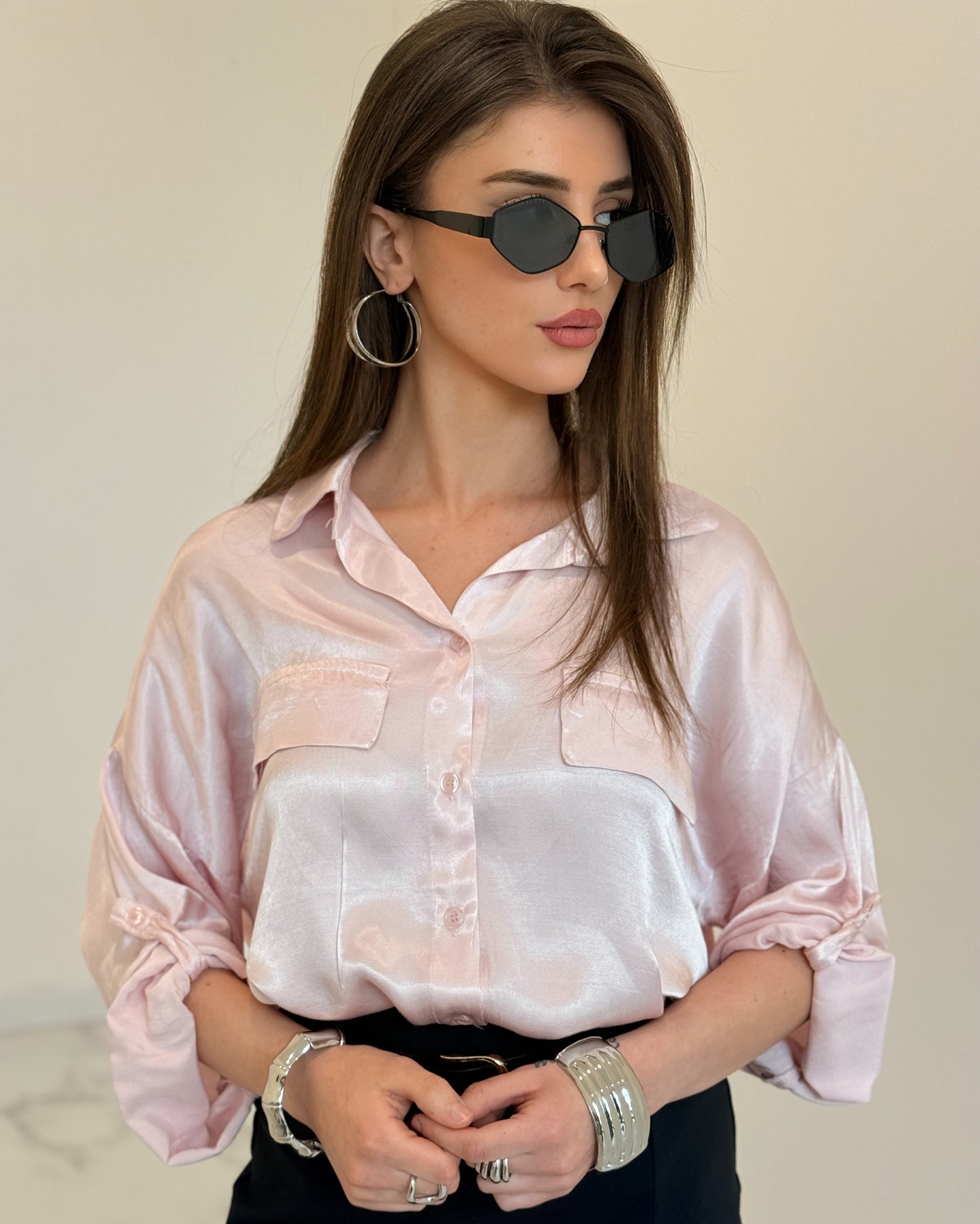 CAMICIA METAL ROSA