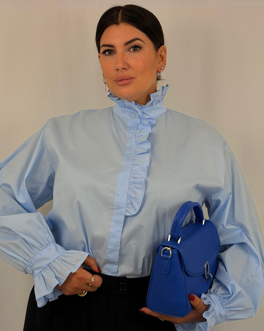 CAMICIA NUVOLA CURVY AZZURRA