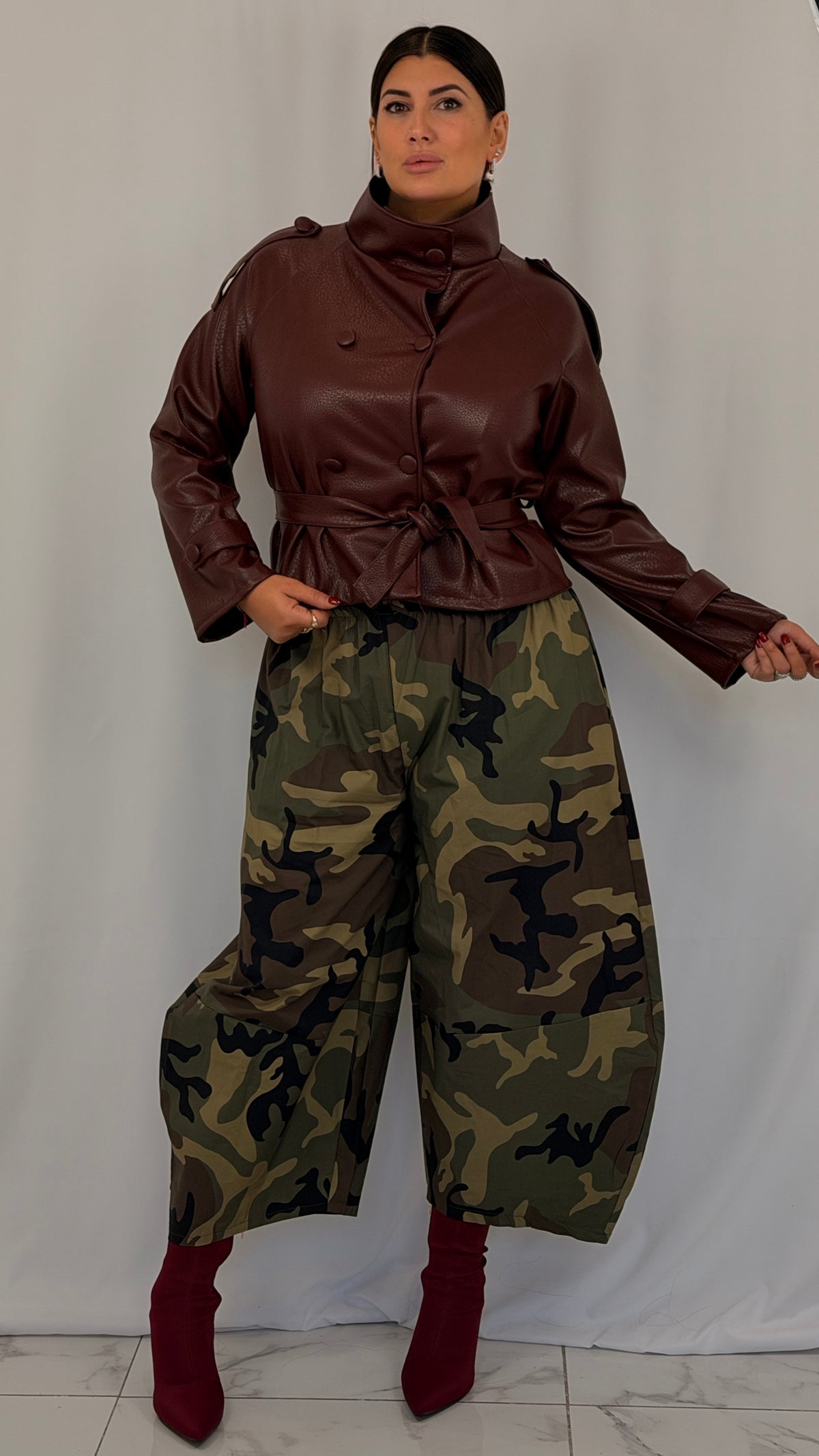 PANTA MILITARE CURVY